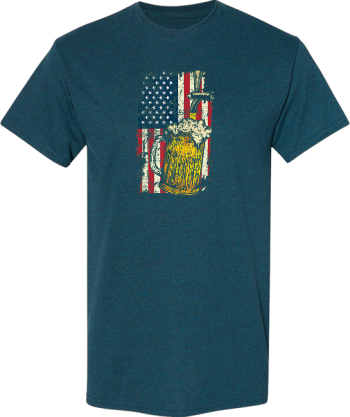 Patriotic Craft Beer Lover American Flag Gift  Shirt
