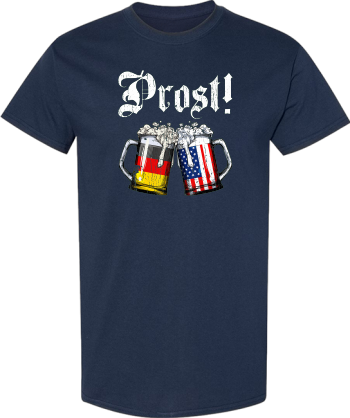 Prost Beer German American Flag  Oktoberfest Men Mug  Shirt