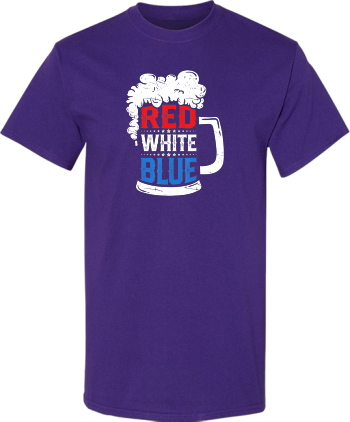 Red White Blue Beer 4Th Of July American Flag Men Drinking  Shirt