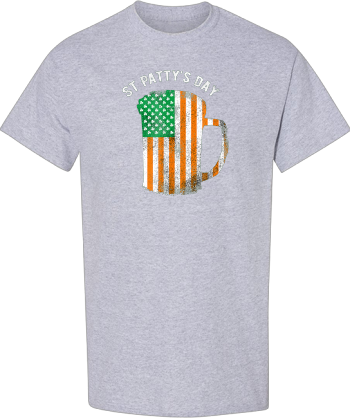 St Patricks Day American Flag  Irish Beer Shamrock Shirt