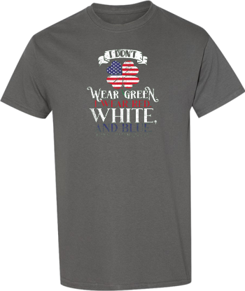 St Patricks Day American Flag Shamrock Beer Drinking Gift  Shirt