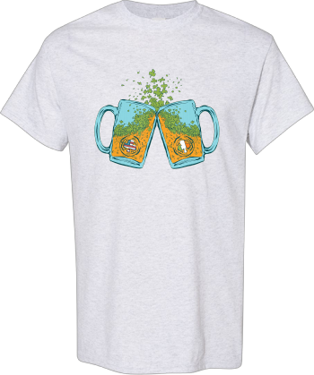 St Patricks Day Beer Mug Irish And American Flag  Shirt