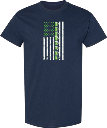 St Patricks Day Irish American Flag Beer Vintage  Shirt