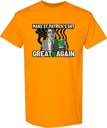 St Patricks Day  Beer Drinking American Flag Gift  Shirt