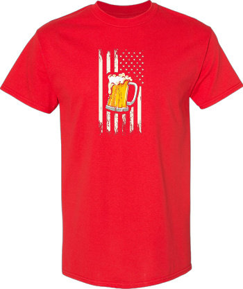 USA American Flag  Beer Mug Patriotic Beer Lover Gift Set  Shirt