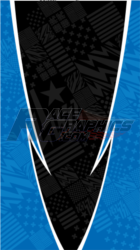 Thunder Struck 3 Blue Vinyl Race Wrap
