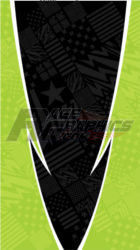 Thunder Struck 3 Green Vinyl Race Wrap