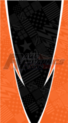 Thunder Struck 3 Orange Vinyl Race Wrap
