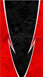 Thunder Struck 3 Red Vinyl Race Wrap