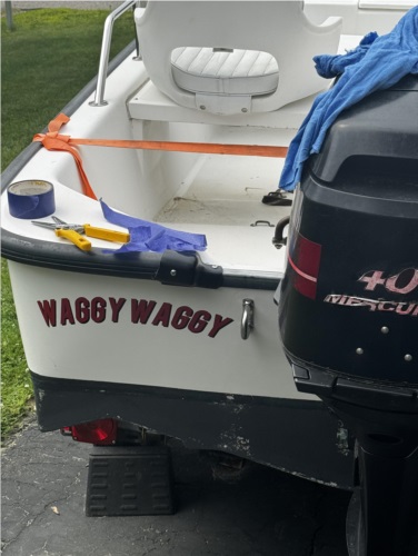2001 Boston Whaler Sport 13’ Lettering from Michael E, MA