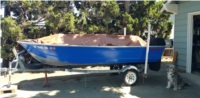 Freshly painted, 1994 14 ft Valco aluminum boat Boat Lettering from Richard W, CA