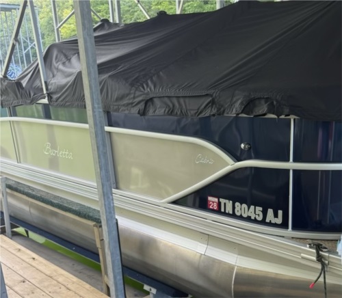 Barletta Tritoon Boat Lettering from Joan H, TN