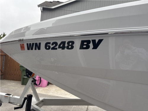 2024 Tige 24RZX Boat Lettering from Allie M, WA