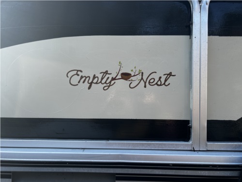 1999 Suntracker 25foot pontoon Signature Series  Boat Name Lettering from Michael  T, LA