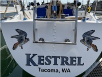 1980 San Juan 34 Sailboat Lettering from Kathryn A, WA