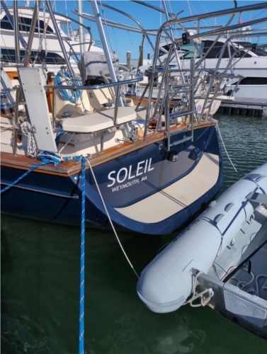 2000 Island Packet 420 Sailboat Lettering from Brian C, MA