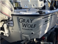 Boston Whaler, 20 Outrage. Boat Lettering from Richard S, NH