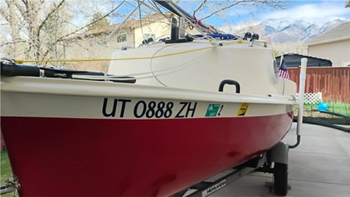 Custom build sailboat  Boat, painted surface Lettering from Eric D, UT