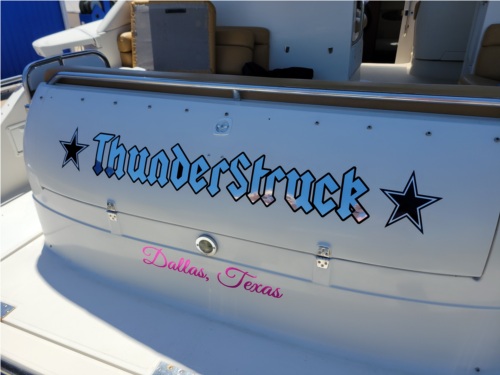 2001 Regal 4160 commodore Boat transom Lettering from Randall E, TX