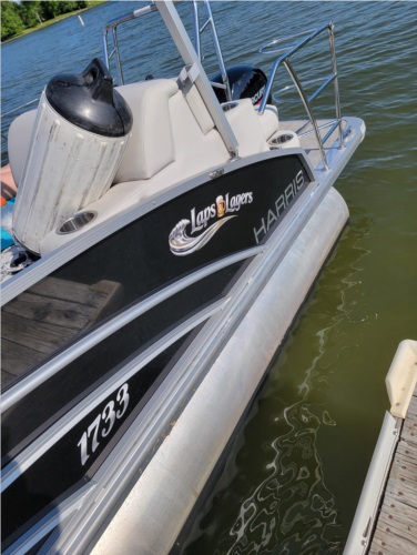 2025 Harris Sunliner Pontoon Lettering from Tiffany L, OH