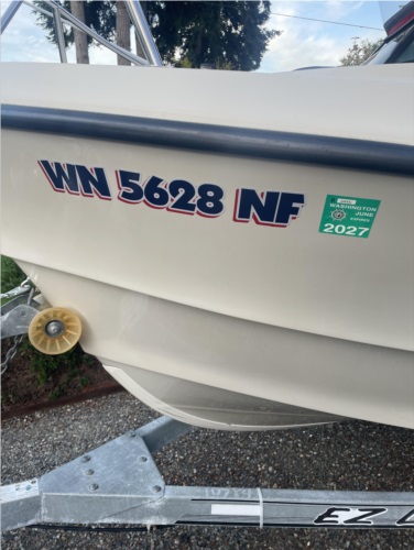 Arima Boat Lettering from Brian S, WA