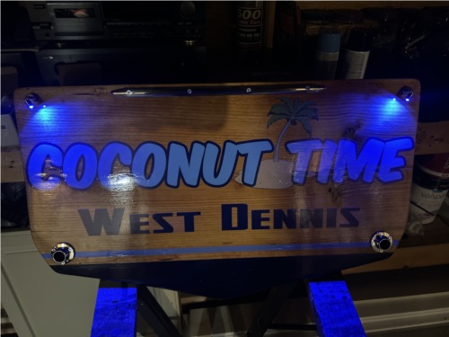 Boat stern sign (wood) Lettering from CURTIS B, MA