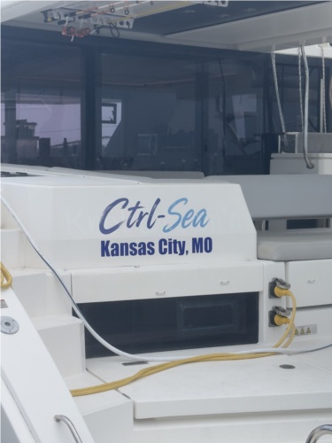 2021 Leopard 45 Catamaran boat Lettering from Stacey H, MO