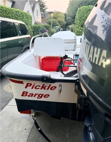 Boat transom Lettering from Jeffrey F, WA