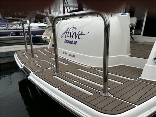 2008 Meridian 411 Boat name Lettering from Floyd H, WA
